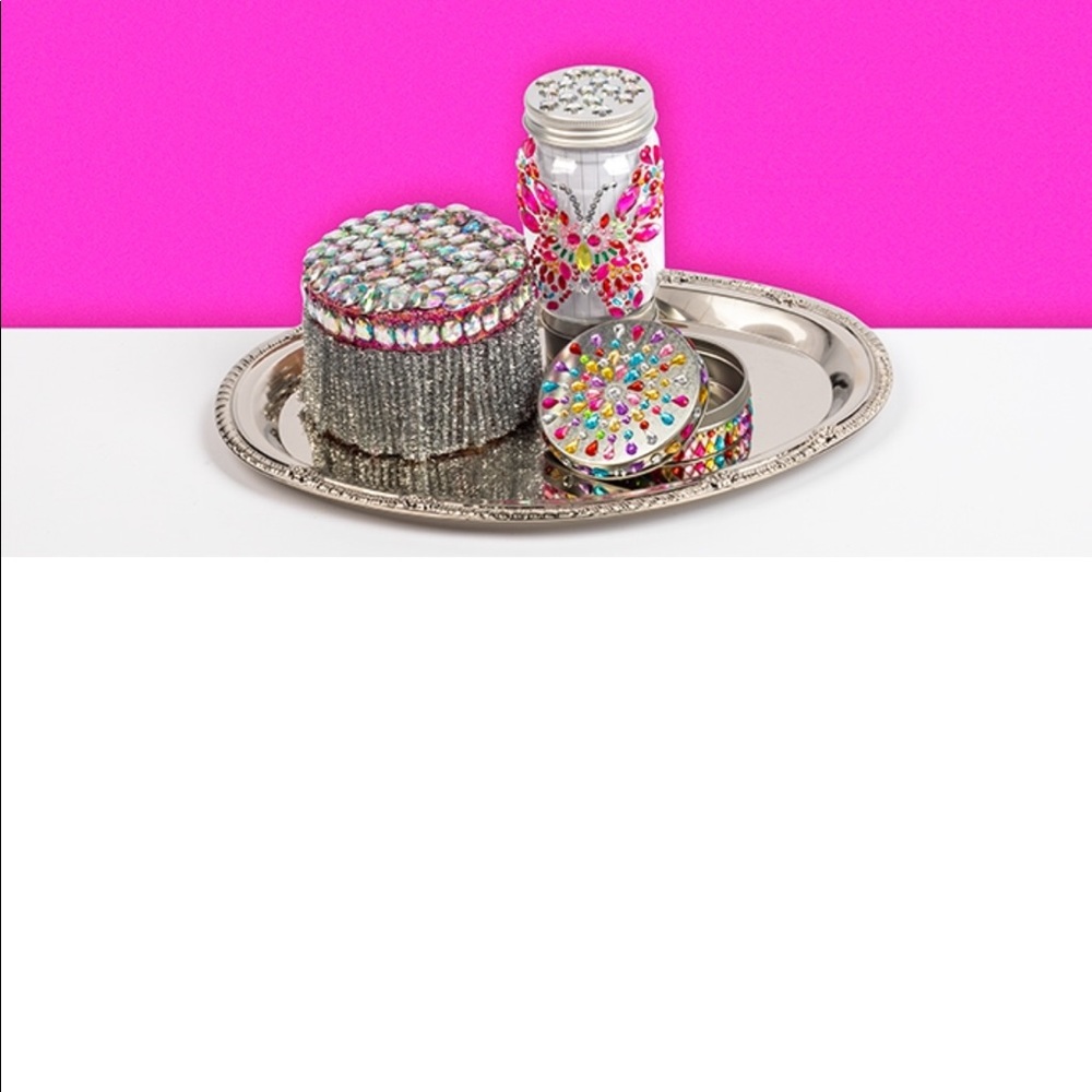 Custom sparkle trinket, jewelry boxes set of 3